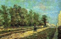 Gogh, Vincent van - A Suburb of Paris with a Man Carrying a Spade